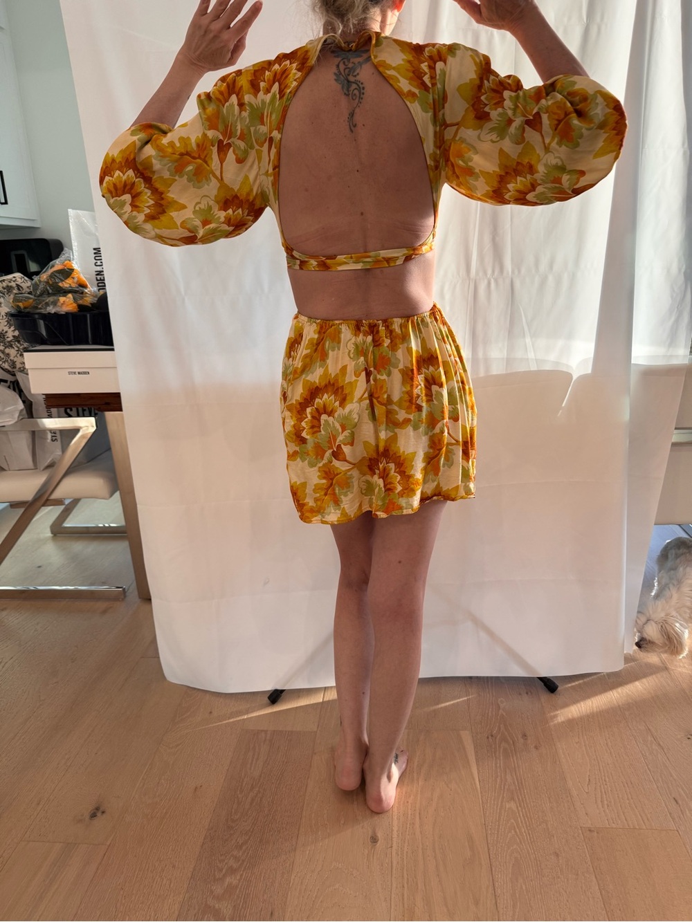 Free People/Suboo Sommer Ring Front Cut Out Mini Dress.